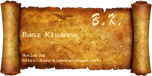 Basz Kisanna névjegykártya